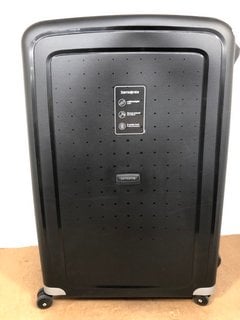 SAMSONITE SPINNER 81/30 4 WHEELED HARD SHELL LARGE SUITCASE IN BLACK: LOCATION - A4