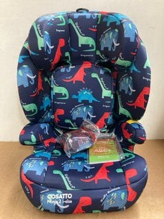 COSATTO NINJA 2 I-SIZE CHILDRENS CAR SEAT IN DINO DESIGN - RRP £100: LOCATION - A2