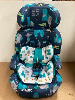 COSATTO ZOOMI GROUP 123 CHILDRENS CAR SEAT IN DRAGON KINGDOM DESIGN - RRP £100: LOCATION - A2