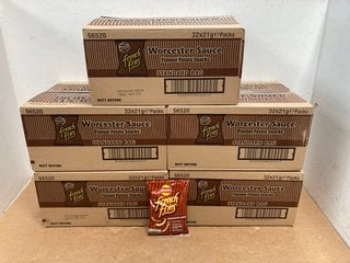 5 X BOXES OF 32 WALKERS FRENCH FRIES CRISPS IN WORCESTER SAUCE FLAVOUR - BBE: 05/10/2024: LOCATION - B7