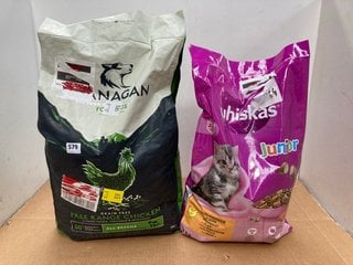 CANAGAN 12KG DRY DOG FOOD WITH CHICKEN - BBE 10.06.26 TO INCLUDE 7KG BAG OF WHISKAS JUNIOR DRY CAT FOOD WITH CHICKEN: LOCATION - B12