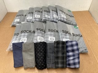 QTY OF SOCK STACK 6 PACK MENS WOVEN BOXERS - UK SIZE L: LOCATION - B12