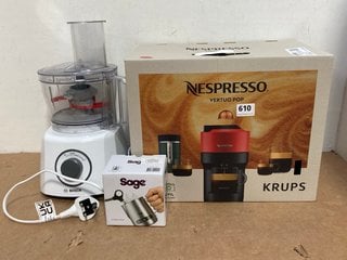 3 X ASSORTED HOUSEHOLD APPLIANCES TO INCLUDE NESPRESSO KRUPS VERTUO POP COFFEE MACHINE: LOCATION - B15