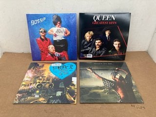 4 X ASSORTED VINYL ALBUMS TO INCLUDE QUEEN GREATEST HITS 2LP SET: LOCATION - C17