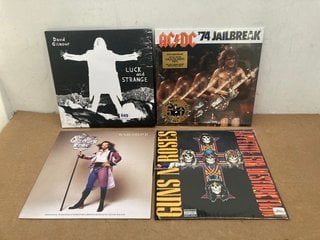 4 X ASSORTED VINYL ALBUMS TO INCLUDE 74 JAILBREAK 50TH ANNIVERSARY SPECIAL EDITION GOLD COLOURED VINYL BY ACDC: LOCATION - C17