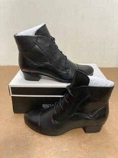 REGARDE LE CIEL STEFANY -123 WOMENS VICTORIAN ANKLE BOOTS IN GLOVE BLACK - UK SIZE 3.5-4 - RRP: £95: LOCATION - C13