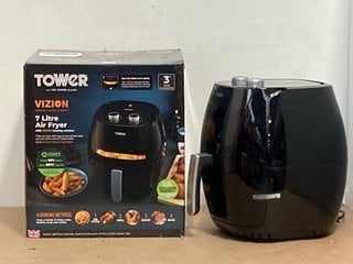 TOWER 7 LITRE AIR FRYER IN BLACK WITH VIZION VIEWING WINDOW - MODEL: T17071: LOCATION - C13