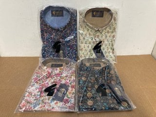 4 X GABICCI COLLECTION MENS SHIRTS IN VARIOUS DESIGNS- UK SIZE 2XL: LOCATION - C10