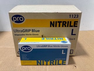 QTY OF PRO ULTRA GRIP DISPOSABLE NITRILE GLOVES IN BLUE- SIZE 9: LOCATION - C9