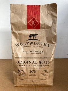 7.5KG BAG OF WOLFWORTHY ALL LIFE STAGES ORIGINAL DRY DOG FOOD - BBE: 12/06/2025: LOCATION - A1