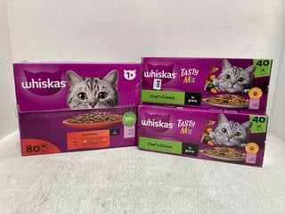 3 X WHISKAS TASTY MIX CAT FOOD POUCHES - BBE: 05/26: LOCATION - C7