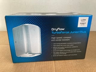 DRYFLOW TURBOFORCE JUNIOR PLUS HAND DRYER IN BRUSHED SATIN - RRP £169: LOCATION - A1