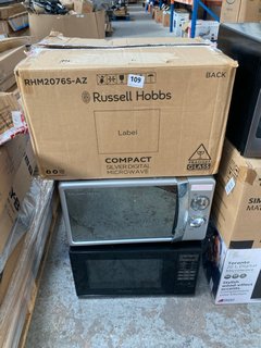 2 X RUSSELL HOBBS MICROWAVES TO INCLUDE PANASONIC MICROWAVE: LOCATION - B4