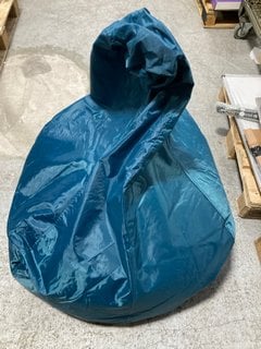 2 X SMALL BEAN BAG CHAIRS IN TEAL (BOXED): LOCATION - AR3