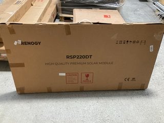 RENOGY HIGH QUALITY PREMIUM SOLAR MODULE - MODEL NO. RSP220DT RRP £139: LOCATION - A4