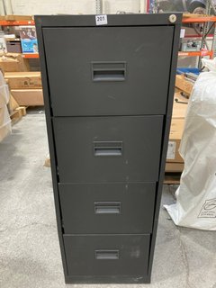 4-DRAWER METAL OFFICE FILING CABINET IN BLACK: LOCATION - A4