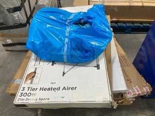 PALLET OF ASSORTED HOUSEHOLD ITEMS TO INCLUDE BLACK + DECKER 3 TIER HEATED AIRER 300W: LOCATION - A6 (KERBSIDE PALLET DELIVERY)