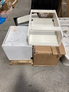 PALLET OF ASSORTED ITEMS TO INCLUDE ELECTRIQ 6 PLACE TABLE TOP DISHWASHER: LOCATION - A7 (KERBSIDE PALLET DELIVERY)