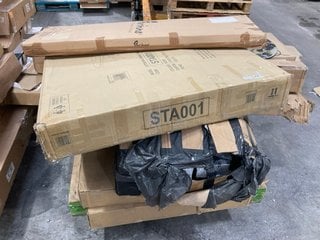 PALLET OF ASSORTED FLATPACK FURNITURE ITEMS TO INCLUDE LISBON SINGLE OTTOMAN BED BOX 3/3: LOCATION - A7 (KERBSIDE PALLET DELIVERY)