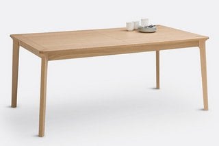 LA REDOUTE PULLY EXTENDABLE OAK VENEER DINING TABLE (SEATS 6-10). SIZE: 10 PERSONS. RRP - £1399: LOCATION - A2