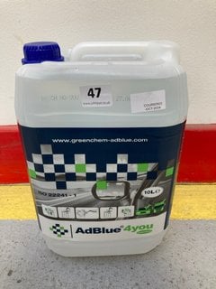 (COLLECTION ONLY) 10L GREENCHEM ADBLUE-4-U: ISO22241-4 (PLEASE NOTE: 18+YEARS ONLY. ID MAY BE REQUIRED): LOCATION - AR1