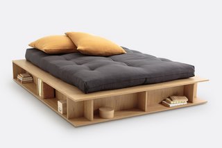 LA REDOUTE PRESTO PINE STORAGE BED WITH HINGED BED BASE. SIZE: DOUBLE (140 X 190CM). RRP - £1090 (INCOMPLETE): LOCATION - AR2