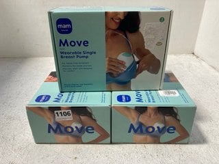 3 X MAM MOVE WEARABLE SING BREAST PUMPS: LOCATION - AR5