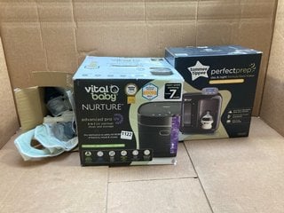 3 X ASSORTED BABY ITEMS TO INCLUDE VITAL BABY NURTURE ADVANCED PRO UV 3 IN 1 STERILISER AND DRYER: LOCATION - AR6