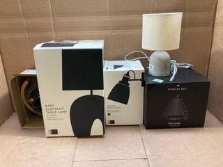 4 X ASSORTED JOHN LEWIS & PARTNERS LIGHTING ITEMS TO INCLUDE ZEN NEGARA SOLID WOOD AROMA DIFFUSER: LOCATION - AR6