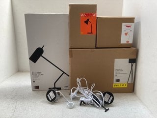 QTY OF ASSORTED JOHN LEWIS & PARTNERS LIGHTING ITEMS TO INCLUDE BROOKLYN FLOOR LAMP: LOCATION - AR6