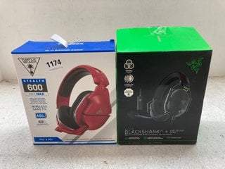 RAZER BLACKSHARK V2 PRO HEADSET TO INCLUDE TURTLE BEACH GEN 2 MAX STEALTH 600 HEADSET IN RED: LOCATION - AR9