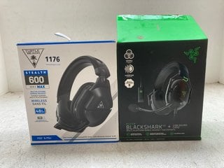 RAZER BLACKSHARK V2 PRO HEADSET TO INCLUDE TURTLE BEACH GEN 2 MAX STEALTH 600 HEADSET IN BLACK: LOCATION - AR9