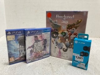 4 X ASSORTED ITEMS TO INCLUDE PLAYSTATION 4 GAME BLOOD & TRUTH: LOCATION - AR11