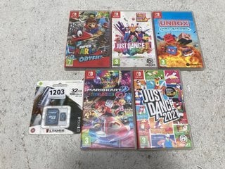 6 X ASSORTED ITEMS TO INCLUDE NINTENDO SWITCH SUPER MARIO ODYSSEY: LOCATION - AR11