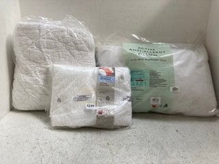 3 X ASSORTED JOHN LEWIS & PARTNERS BEDDING ITEMS TO INCLUDE ACTIVE ANTI-ALLERGY PILLOW: LOCATION - AR14