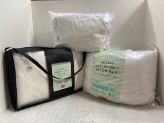 JOHN LEWIS & PARTNERS PAIR OF ACTIVE ANTI-ALLERGY PILLOWS TO ALSO INCLUDE JOHN LEWIS & PARTNERS CLASSIC MEMORY FOAM PILLOW: LOCATION - AR14