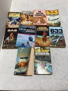 A BOX OF MAINLY 1970S PAPERBACK NOVELS, SF AND ACTION: LOCATION - AR16