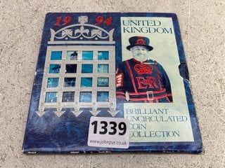 1994 UNITED KINGDOM BRILLIANT AND UNCIRCULATED COIN SET: LOCATION - AR19