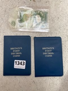 2 X BRITAIN'S FIRST DECIMAL COINS SET: LOCATION - AR19