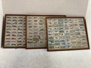 THREE FRAMED VINTAGE CIGARETTE CARD COLLECTIONS: LOCATION - AR19