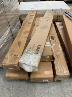 PALLET OF ASSORTED FLATPACK FURNITURE TO INCLUDE BIRLEA LISBON DOUBLE BED FRAME IN WAXED PINE: LOCATION - B2 (KERBSIDE PALLET DELIVERY)