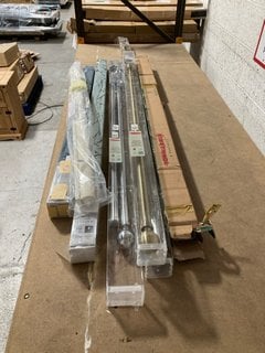 QTY OF ASSORTED ITEMS TO INCLUDE JOHN LEWIS & PARTNERS 28MM FIXED PENCIL PLEAT CURTAIN POLE KIT: LOCATION - BR1