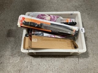 (COLLECTION ONLY) QTY OF ASSORTED ITEMS TO INCLUDE TRINQUET STAINLESS STEEL BLADE KNIFE (PLEASE NOTE: 18+YEARS ONLY. ID MAY BE REQUIRED): LOCATION - BR18