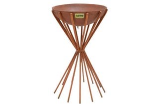 IVYLIVING OUTDOOR TALL METAL DAKOTA FIRE BOWL IN RUST H65cm W38cm RRP £194: LOCATION - A2