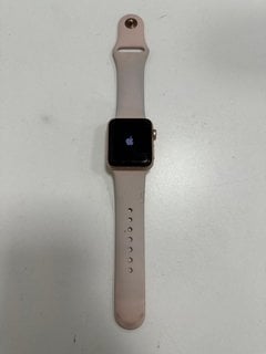 APPLE WATCH SERIES 3 GPS ALUMINIUM 38MM SMARTWATCH IN GOLD: MODEL NO A1858 [JPTM126306]