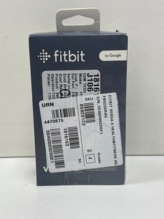 FITBIT VERSA 4 BY GOOGLE 24MM SMARTWATCH (ORIGINAL RRP - £179) IN PLATINUM ALUMINIUM CASE & BLACK BAND: MODEL NO FB 523 (WITH BOX & CHARGER CABLE) [JPTM126394]