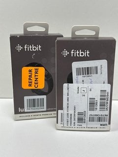 2 X FITBIT LUXE FITNESS & WELLNESS TRACKER IN GRAPHITE STAINLESS STEEL CASE & BLACK BAND: MODEL NO FB 422 (WITH BOX) [JPTM126387]