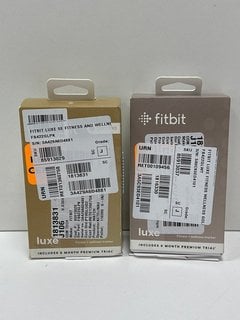 2 X FITBIT LUXE FITNESS & WELLNESS TRACKER IN SOFT STEEL STAINLESS STEEL CASE: MODEL NO FB 422 (WITH BOX) [JPTM126390]