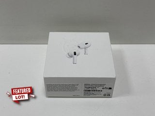 APPLE AIRPODS PRO (2ND GEN) WITH MAGSAFE CHARGING CASE WIRELESS EAR BUDS IN WHITE: MODEL NO A2698 A2699 A2700 (WITH BOX & ALL ACCESSORIES) [JPTM126082]