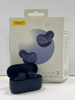 JABRA ELITE 3 WIRELESS EARPHONES IN BLUE: MODEL NO CPB155 (WITH BOX, UNIT ONLY) [JPTM126362]